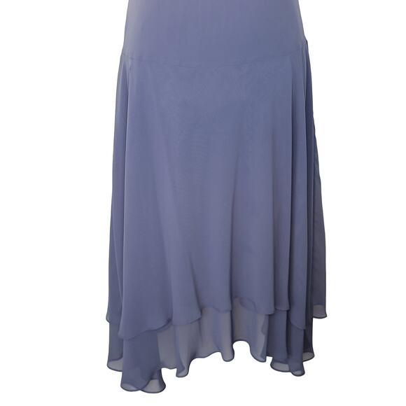 Ignite Evenings Beaded V-Neck Drop Waist Asymmetrical Hem Flapper Dress NWT Sz 8 - Picture 5 of 11